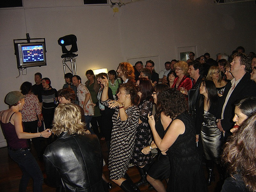 People dancing to the Black Assassins at the Jets Sports Club. photo: Paul